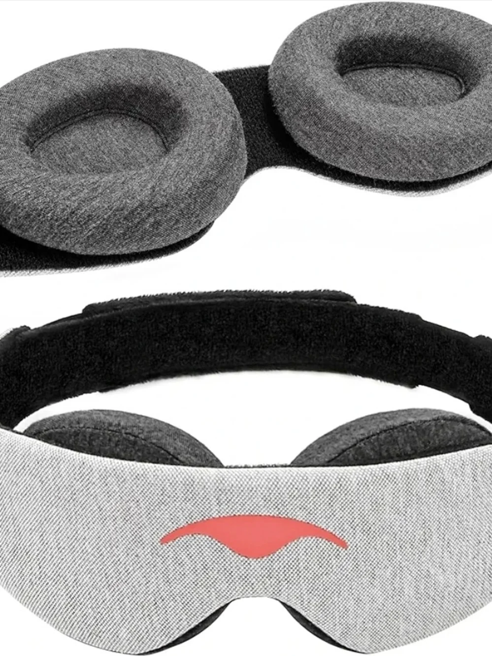 Gray Contoured Sleep Mask with Foam Ear Cushions - Women Accessories Face Mask